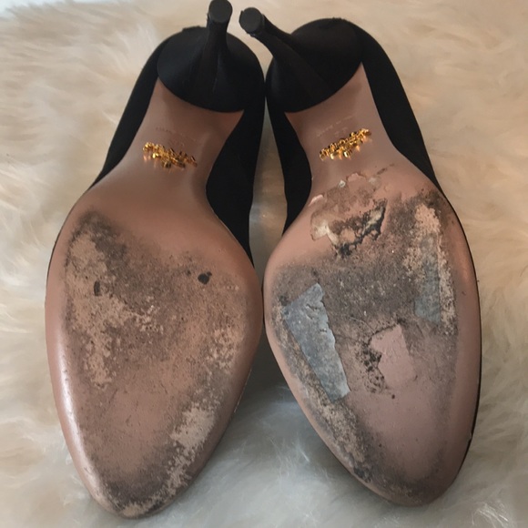 Prada black silk shoes size 39 - Picture 5 of 9